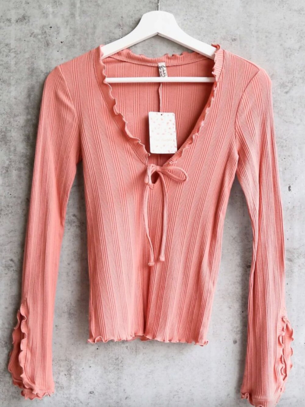 Free People - Fall for You Stretch-Jersey Long Sleeve Top - Pink Rose